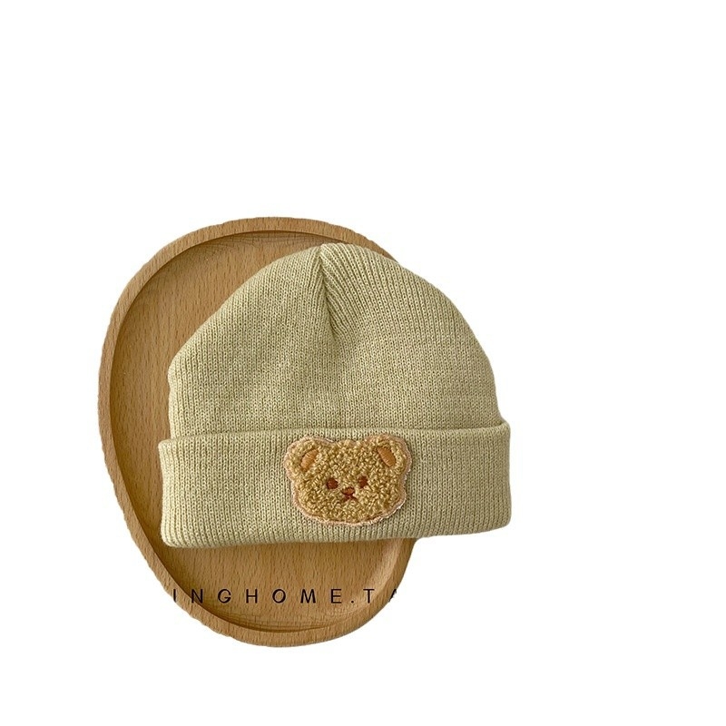 Kūdikio megztinė skrybėlė su kupoline krona ir krašteliu, saulės apsauga, 6–12 mėn, jacquard ins wind stilius