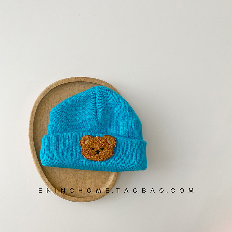 Kūdikio megztinė skrybėlė su kupoline krona ir krašteliu, saulės apsauga, 6–12 mėn, jacquard ins wind stilius