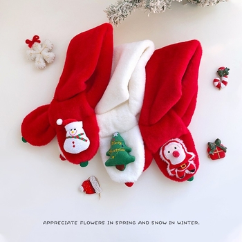 Bērnu šalle ar karikatūru rakstu, pūkaina pildījuma šalle, silta ziemai (Materiāls: Poliesteris; Raksts: Karikatūra; Sezona: Ziema; Funkcija: Silta)