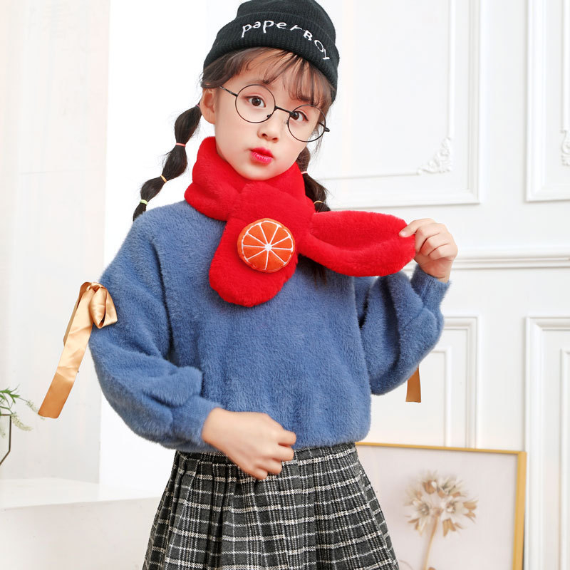 Bērnu šalle ar karikatūru rakstu, pūkaina pildījuma šalle, silta ziemai (Materiāls: Poliesteris; Raksts: Karikatūra; Sezona: Ziema; Funkcija: Silta)