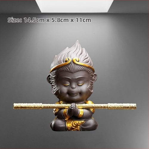 Tea pet figūrėlių rinkinys iš smėlio molio, retro stilius, aukšta kokybė, įtraukiami toad, Pixiu, Sun Wukong ir drakono vėžlys