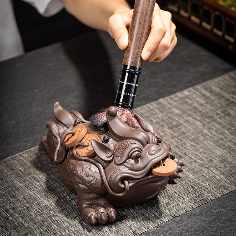 Tea pet figūrėlių rinkinys iš smėlio molio, retro stilius, aukšta kokybė, įtraukiami toad, Pixiu, Sun Wukong ir drakono vėžlys