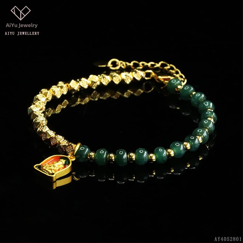 Kék víz jade abakusz gyöngyökből álló karkötő, DIY dizájn, kézzel kötött, etnikai stílus