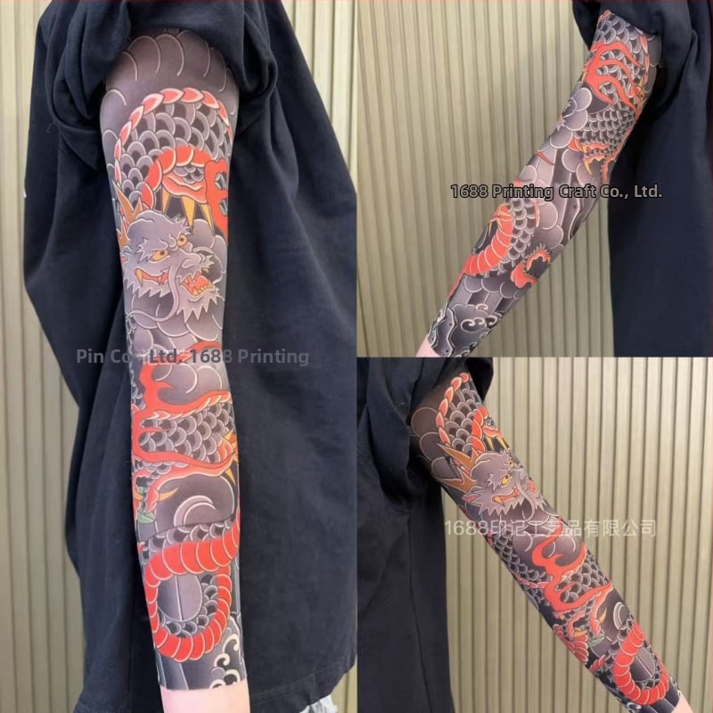 Ултратънък безшевен охлаждащ ръкав за ръка с флорални мотиви, UV защита, унисекс (найлон, 71–80% основна тъкан, оригинален дизайн, пролет 2025)