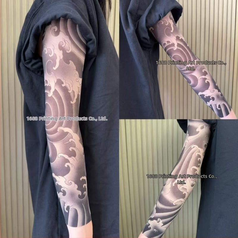 Ултратънък безшевен охлаждащ ръкав за ръка с флорални мотиви, UV защита, унисекс (найлон, 71–80% основна тъкан, оригинален дизайн, пролет 2025)