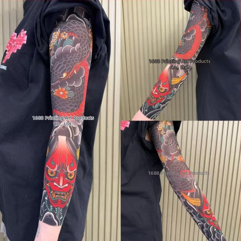 Ултратънък безшевен охлаждащ ръкав за ръка с флорални мотиви, UV защита, унисекс (найлон, 71–80% основна тъкан, оригинален дизайн, пролет 2025)