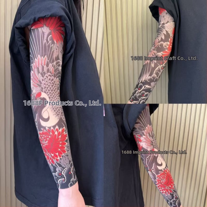 Ултратънък безшевен охлаждащ ръкав за ръка с флорални мотиви, UV защита, унисекс (найлон, 71–80% основна тъкан, оригинален дизайн, пролет 2025)