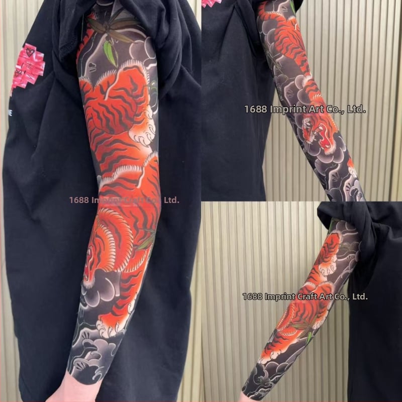 Ултратънък безшевен охлаждащ ръкав за ръка с флорални мотиви, UV защита, унисекс (найлон, 71–80% основна тъкан, оригинален дизайн, пролет 2025)