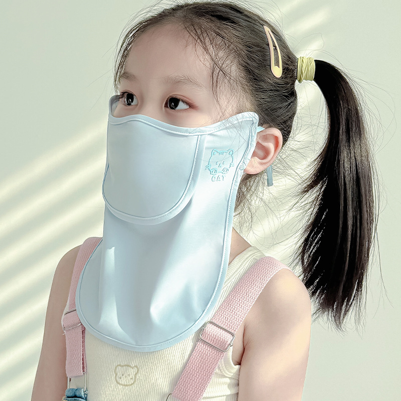 Dječja maska za lice od najlona s UV zaštitom, prozračna, otporna na vjetar i prašinu, s punim pokrivanjem lica