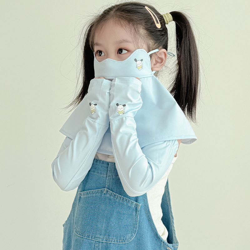 Dječja maska za lice od najlona s UV zaštitom, prozračna, otporna na vjetar i prašinu, s punim pokrivanjem lica