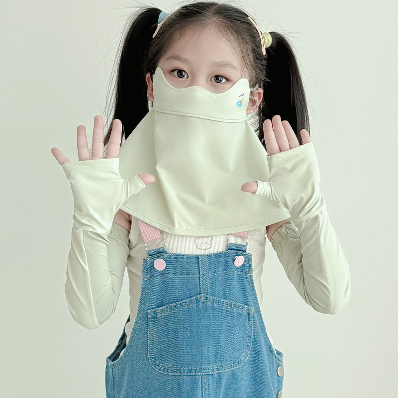 Dječja maska za lice od najlona s UV zaštitom, prozračna, otporna na vjetar i prašinu, s punim pokrivanjem lica
