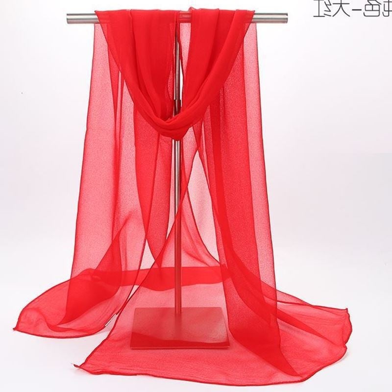 Ženski šal od šifona, topao, poliester materijal, širina 50 cm