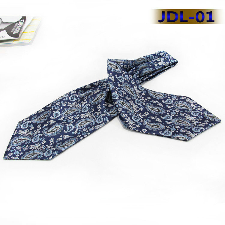 Korejski stil muški šal za ovratnik s motivom Cashew Flower – brit retro stil, poliester, warp-knit, širina 15 cm