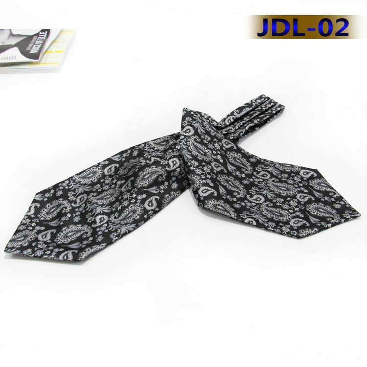 Korejski stil muški šal za ovratnik s motivom Cashew Flower – brit retro stil, poliester, warp-knit, širina 15 cm