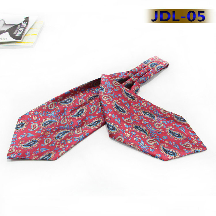 Korejski stil muški šal za ovratnik s motivom Cashew Flower – brit retro stil, poliester, warp-knit, širina 15 cm
