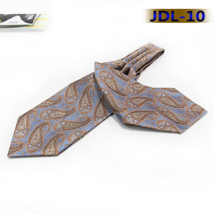 Korejski stil muški šal za ovratnik s motivom Cashew Flower – brit retro stil, poliester, warp-knit, širina 15 cm