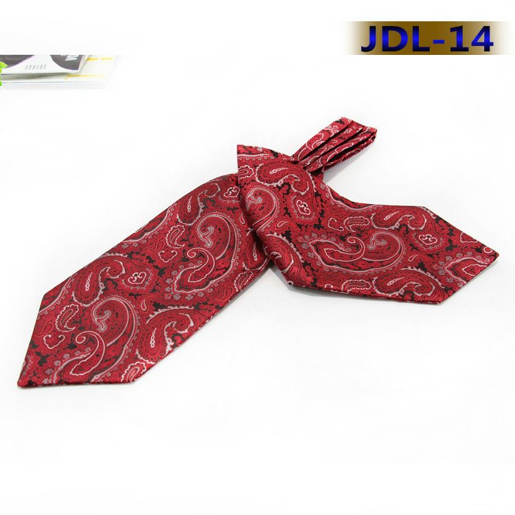 Korejski stil muški šal za ovratnik s motivom Cashew Flower – brit retro stil, poliester, warp-knit, širina 15 cm