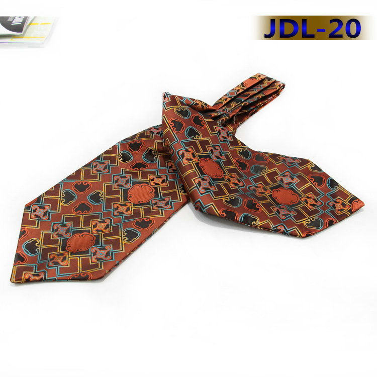 Korejski stil muški šal za ovratnik s motivom Cashew Flower – brit retro stil, poliester, warp-knit, širina 15 cm