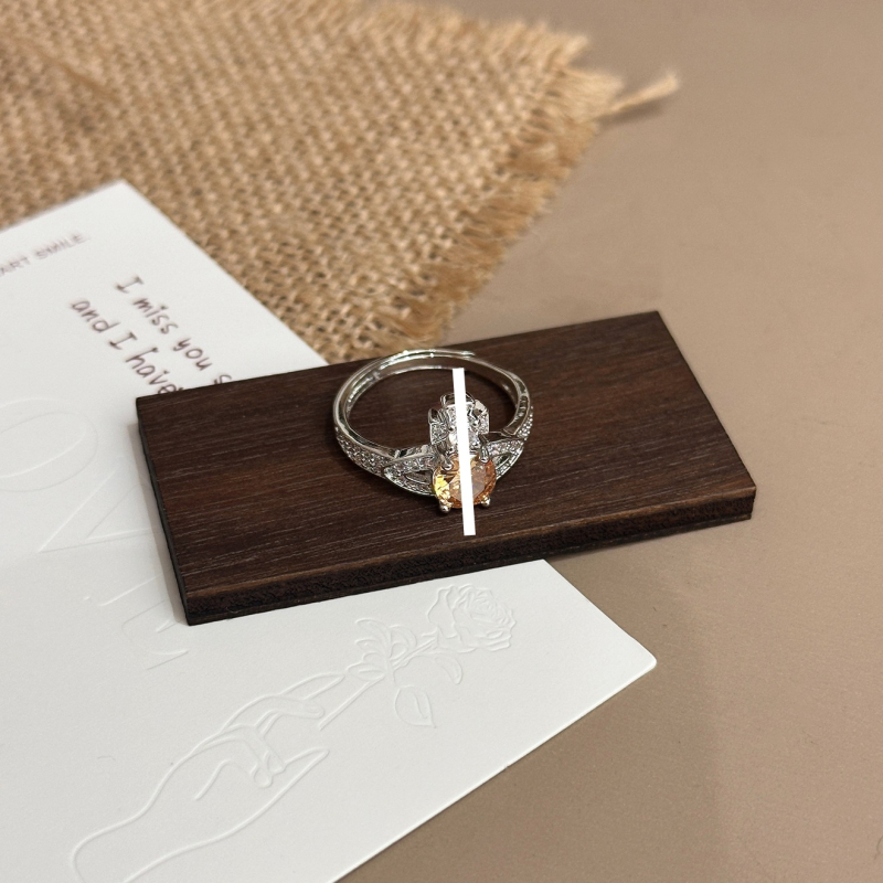 Atviras žiedas su Saturno planetos motyvu, varis, elektroplakavimas, moterų mada, pavasaris 2025 leidimas