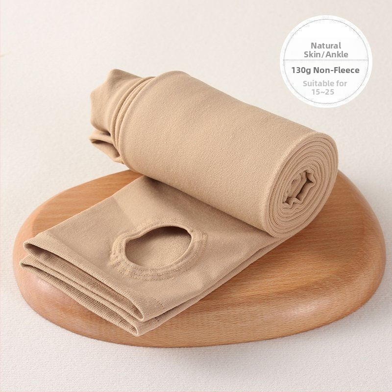 Čarape-hlače s fleeceom za jesen-zimu, s nogama, podizanje stražnjice, nevidljive ispod odjeće, poliester