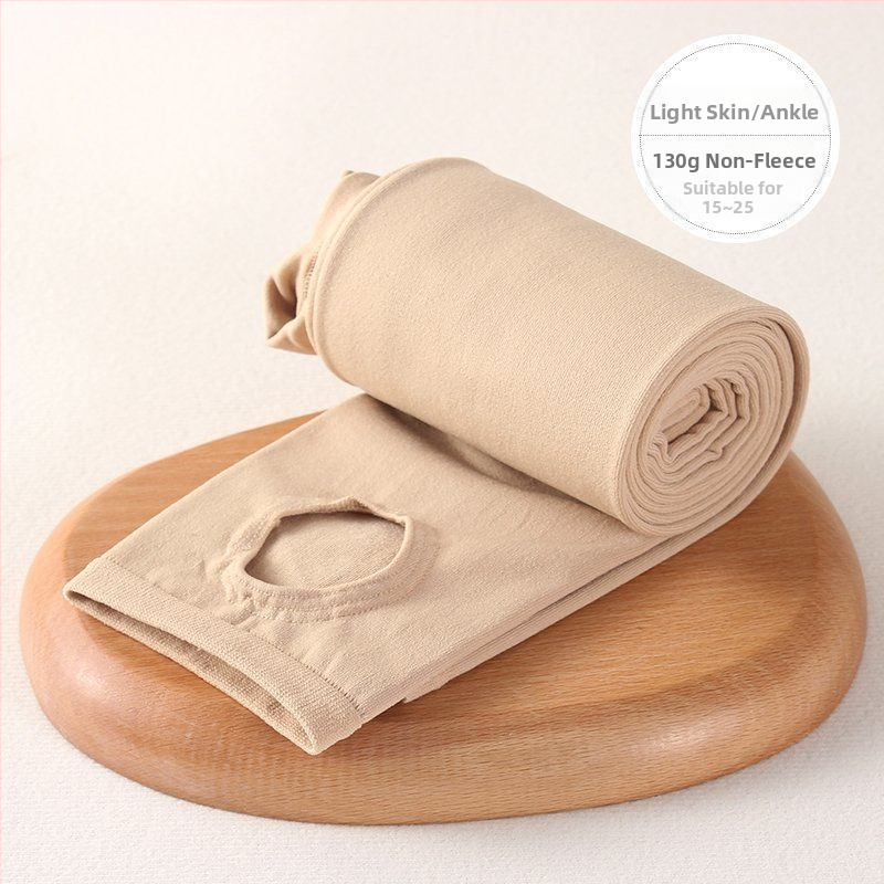 Čarape-hlače s fleeceom za jesen-zimu, s nogama, podizanje stražnjice, nevidljive ispod odjeće, poliester