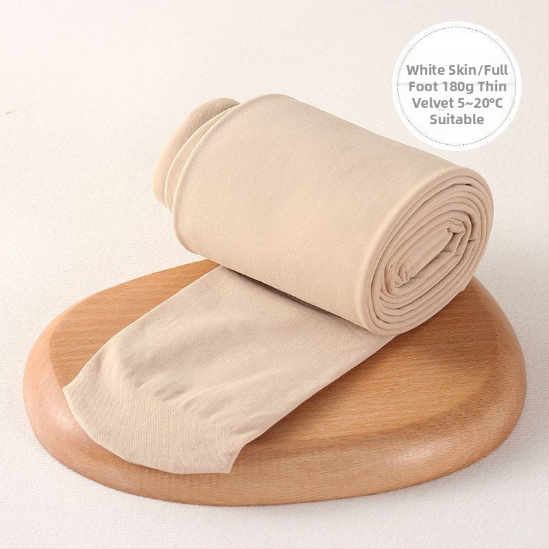 Čarape-hlače s fleeceom za jesen-zimu, s nogama, podizanje stražnjice, nevidljive ispod odjeće, poliester