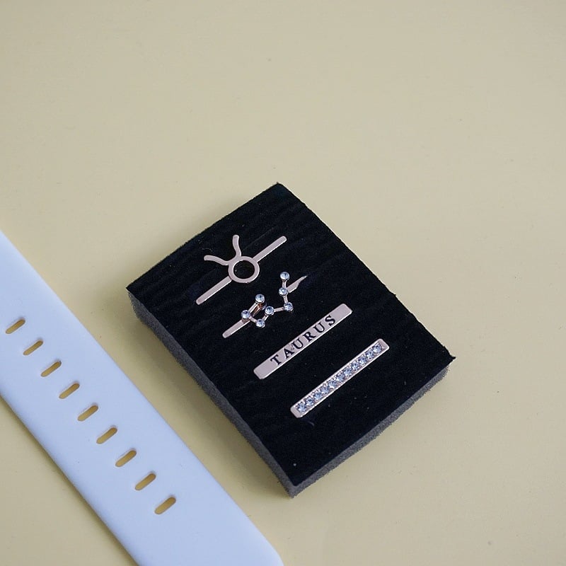 Σετ λουριού Apple Watch με διακοσμητική αγκράφα ζωδίων — ζώνη από κράμα, Άνοιξη 2024, ευέλικτο στυλ μόδας