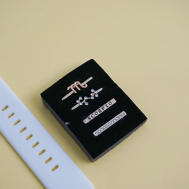 Σετ λουριού Apple Watch με διακοσμητική αγκράφα ζωδίων — ζώνη από κράμα, Άνοιξη 2024, ευέλικτο στυλ μόδας