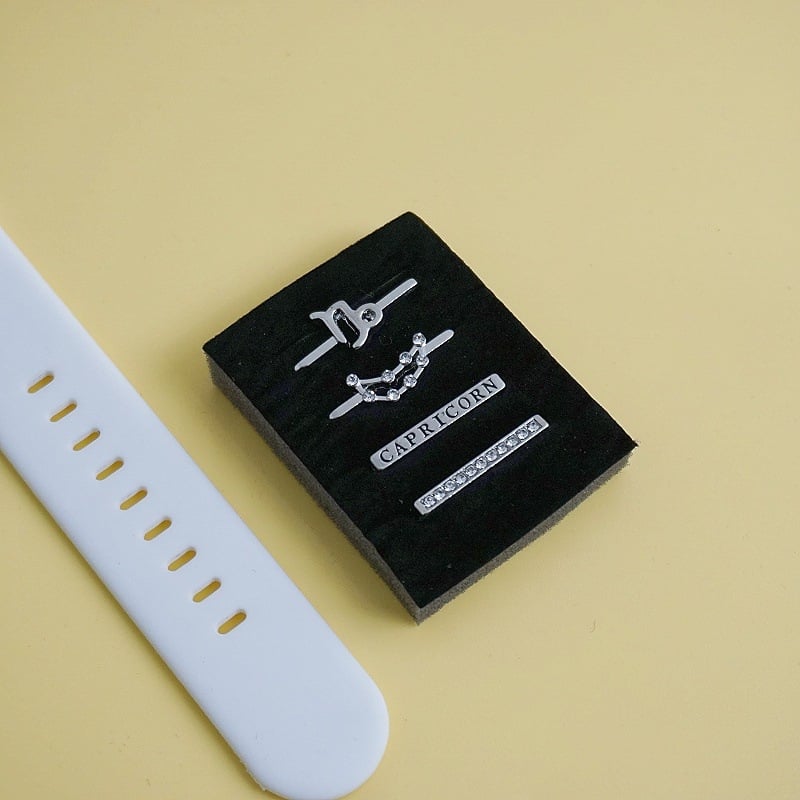 Σετ λουριού Apple Watch με διακοσμητική αγκράφα ζωδίων — ζώνη από κράμα, Άνοιξη 2024, ευέλικτο στυλ μόδας