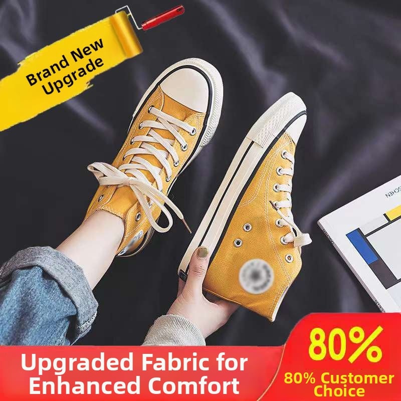 Ženske platnene tenisice s srednjom visinom gornje strane, gumom potplatom, pamukom podstavom i vezicama