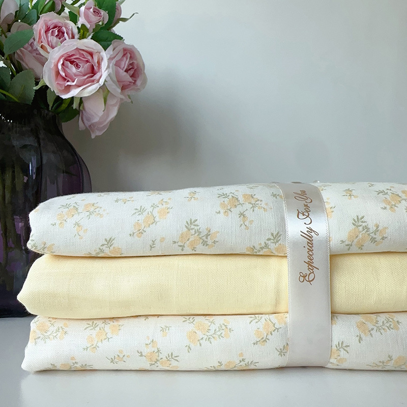 Pastoralni stil četverodijelni set posteljine od 100% pamuka, twill tkanina, reactive print, biljni cvjetni uzorak, 60 vlakana
