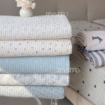 Lova užtiesalo komplektas trim dalių, 100% medvilnė, dryžuotas raštas, Twill audinys, reaktyvus spausdinimas, tinka visiems metų laikams