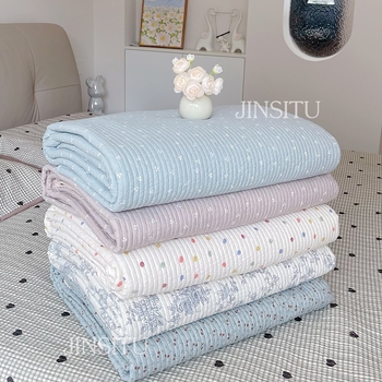 Lova užtiesalo komplektas trim dalių, 100% medvilnė, dryžuotas raštas, Twill audinys, reaktyvus spausdinimas, tinka visiems metų laikams