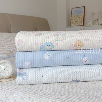 Lova užtiesalo komplektas trim dalių, 100% medvilnė, dryžuotas raštas, Twill audinys, reaktyvus spausdinimas, tinka visiems metų laikams