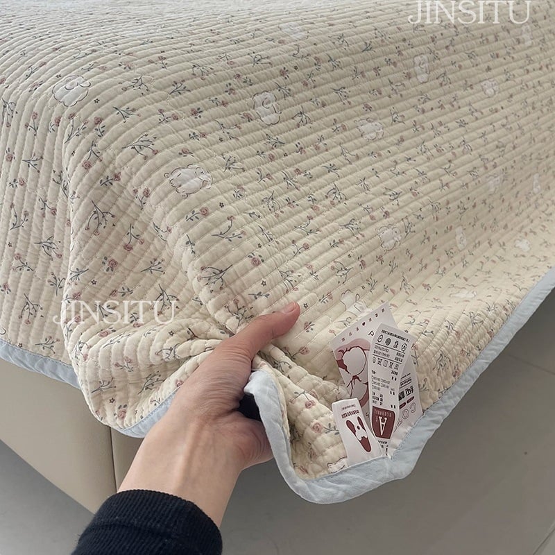 Lova užtiesalo komplektas trim dalių, 100% medvilnė, dryžuotas raštas, Twill audinys, reaktyvus spausdinimas, tinka visiems metų laikams