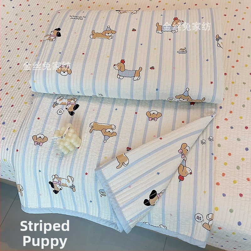 Lova užtiesalo komplektas trim dalių, 100% medvilnė, dryžuotas raštas, Twill audinys, reaktyvus spausdinimas, tinka visiems metų laikams