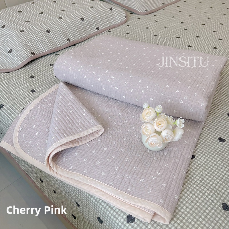 Lova užtiesalo komplektas trim dalių, 100% medvilnė, dryžuotas raštas, Twill audinys, reaktyvus spausdinimas, tinka visiems metų laikams