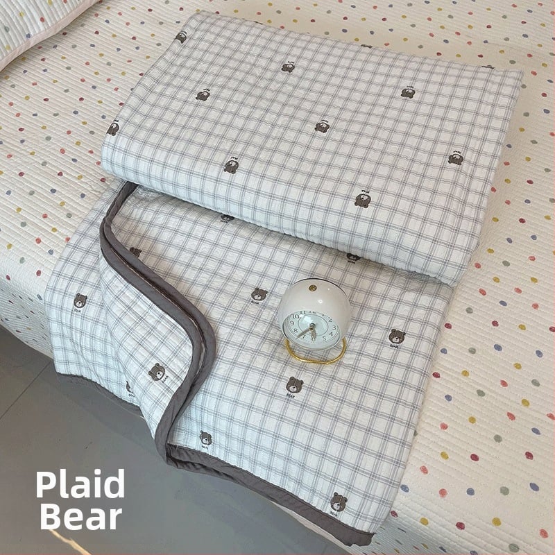 Lova užtiesalo komplektas trim dalių, 100% medvilnė, dryžuotas raštas, Twill audinys, reaktyvus spausdinimas, tinka visiems metų laikams