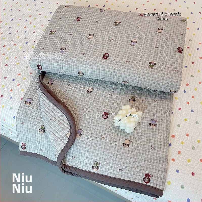 Lova užtiesalo komplektas trim dalių, 100% medvilnė, dryžuotas raštas, Twill audinys, reaktyvus spausdinimas, tinka visiems metų laikams