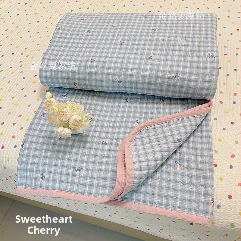 Lova užtiesalo komplektas trim dalių, 100% medvilnė, dryžuotas raštas, Twill audinys, reaktyvus spausdinimas, tinka visiems metų laikams