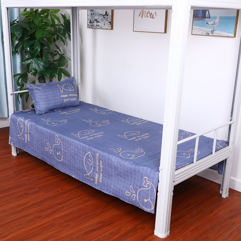 Koleginio kambario patalynės rinkinys: poliesteris, twill audinys, reaktyvus spausdinimas ir dažymas, dryžių raštas, šiuolaikinis minimalistinis stilius