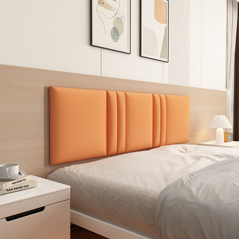 Ταπετσαρισμένο κεφαλάρι κρεβατοκάμαρας με περιμετρική επένδυση τοίχου σε στυλ ταταμί – ύφασμα, για σαλόνι, γαμήλιο σχεδιασμό