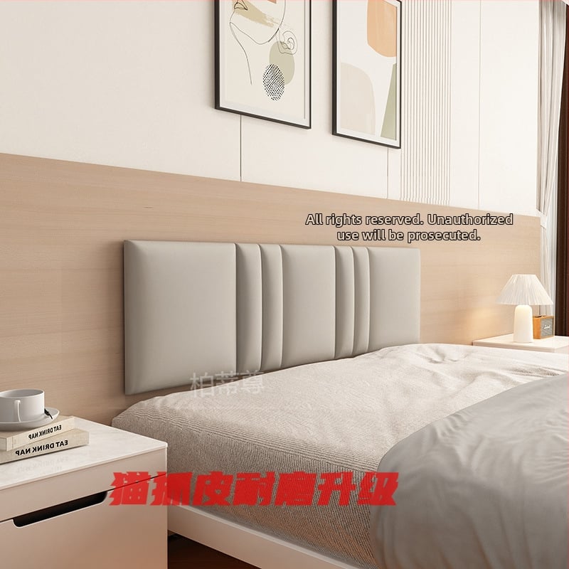 Ταπετσαρισμένο κεφαλάρι κρεβατοκάμαρας με περιμετρική επένδυση τοίχου σε στυλ ταταμί – ύφασμα, για σαλόνι, γαμήλιο σχεδιασμό