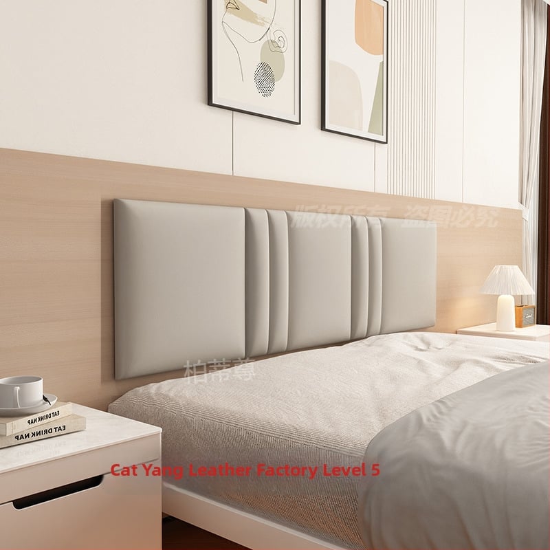 Ταπετσαρισμένο κεφαλάρι κρεβατοκάμαρας με περιμετρική επένδυση τοίχου σε στυλ ταταμί – ύφασμα, για σαλόνι, γαμήλιο σχεδιασμό