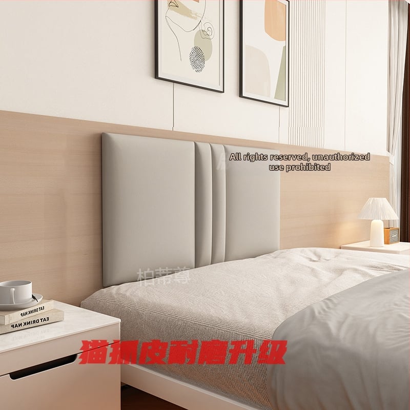 Ταπετσαρισμένο κεφαλάρι κρεβατοκάμαρας με περιμετρική επένδυση τοίχου σε στυλ ταταμί – ύφασμα, για σαλόνι, γαμήλιο σχεδιασμό