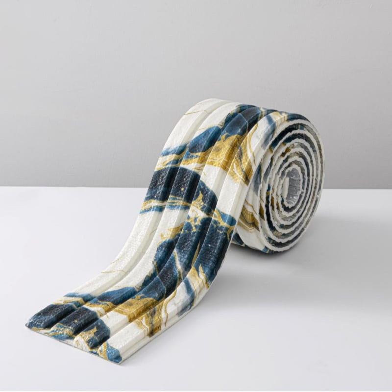 Стенен PVC стикер, водоустойчив и маслоустойчив, еднотонна текстура, 1 бр., модерен 3D стенен панел за дневна и спалня