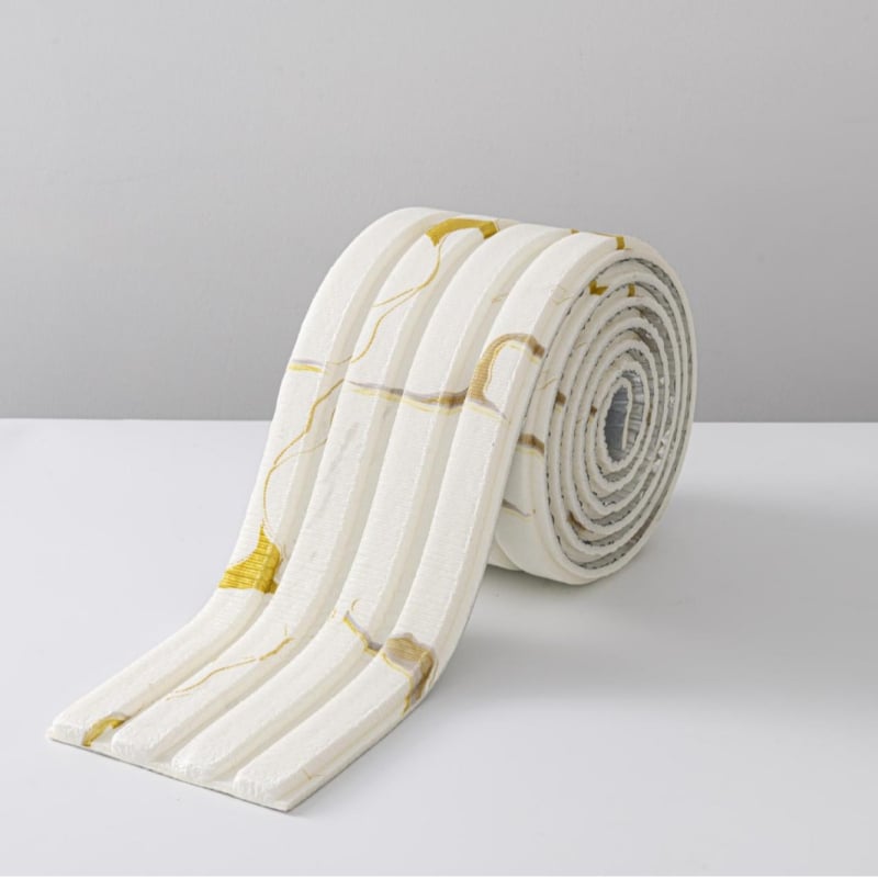 Стенен PVC стикер, водоустойчив и маслоустойчив, еднотонна текстура, 1 бр., модерен 3D стенен панел за дневна и спалня