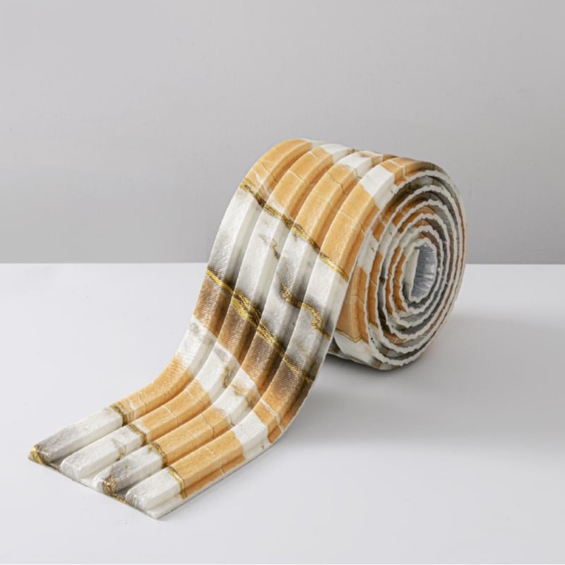 Стенен PVC стикер, водоустойчив и маслоустойчив, еднотонна текстура, 1 бр., модерен 3D стенен панел за дневна и спалня