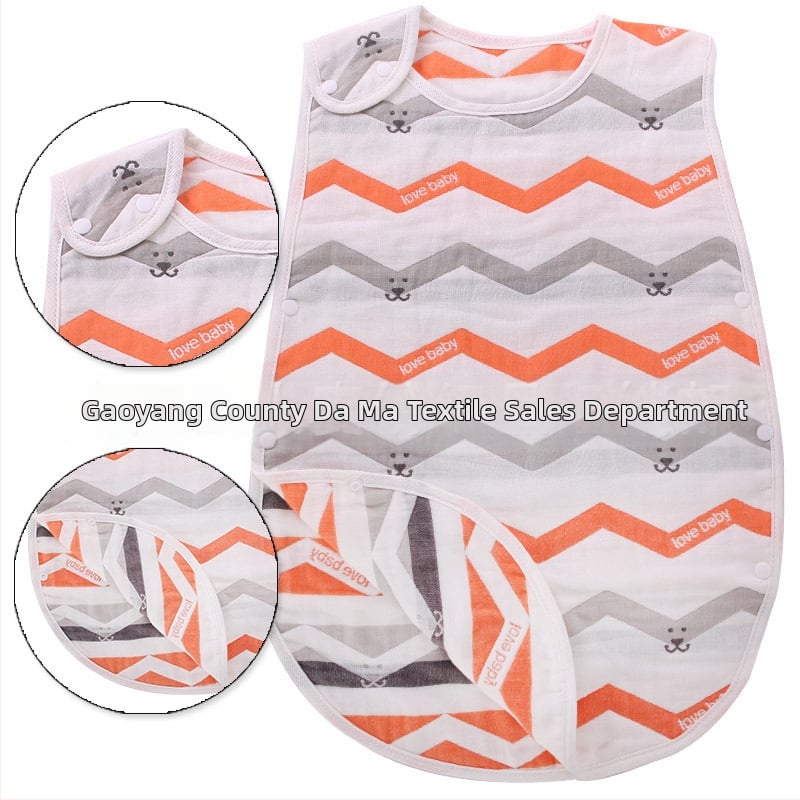 Kūdikių miego maišelis iš 100% medvilnės, šešių sluoksnių marlė, anti-kick quilt, japonų/korėjiečių stilius, svoris iki 0,5 kg, pritaikomas