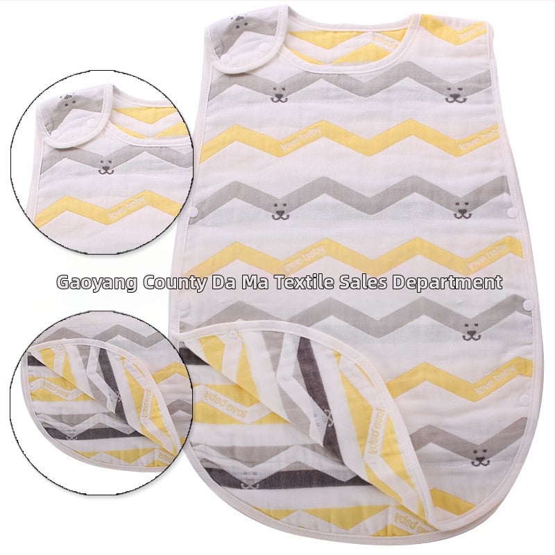 Kūdikių miego maišelis iš 100% medvilnės, šešių sluoksnių marlė, anti-kick quilt, japonų/korėjiečių stilius, svoris iki 0,5 kg, pritaikomas